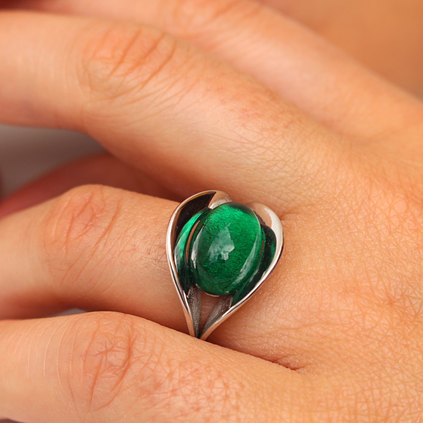 Anillo plata con piedra