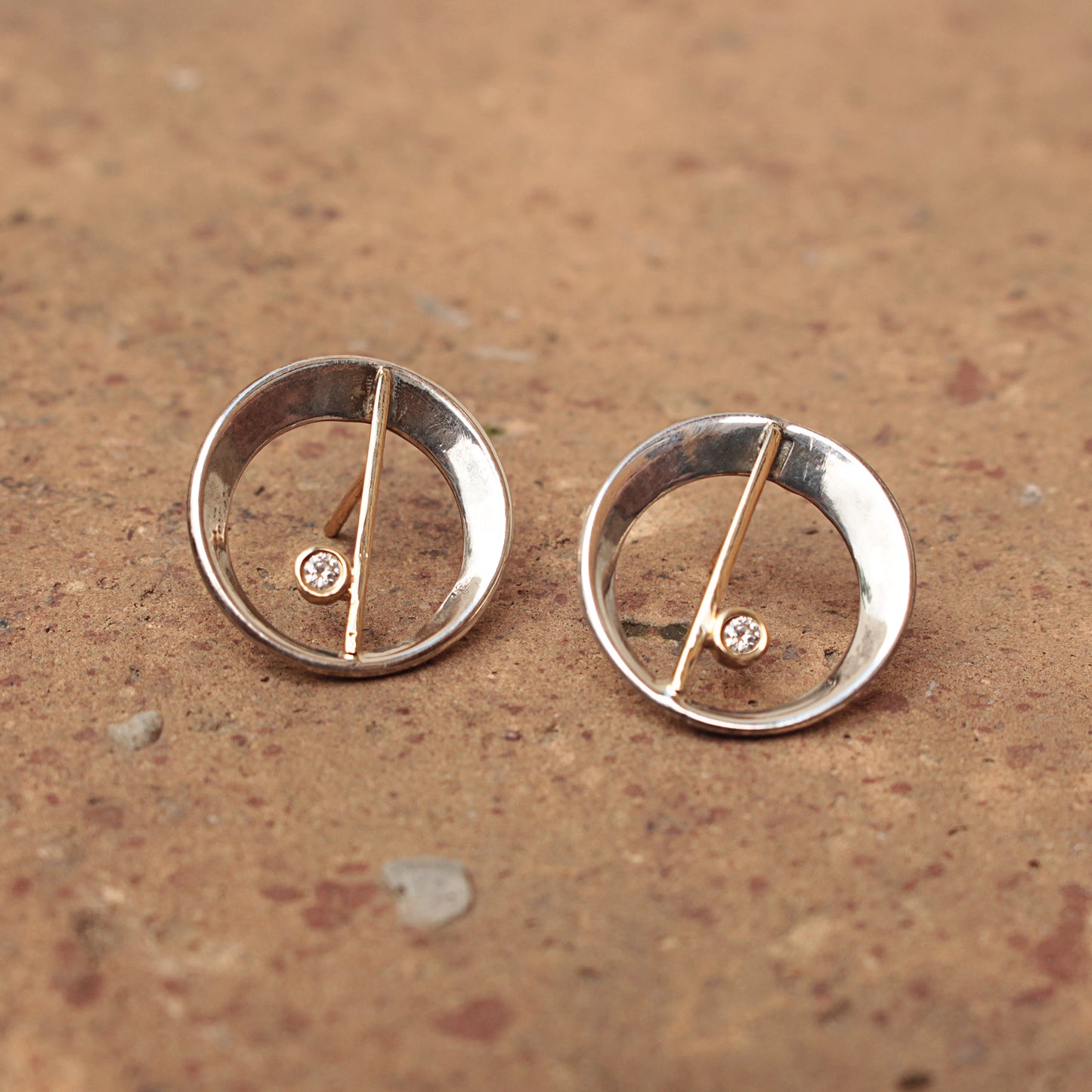 Pendientes plata/oro