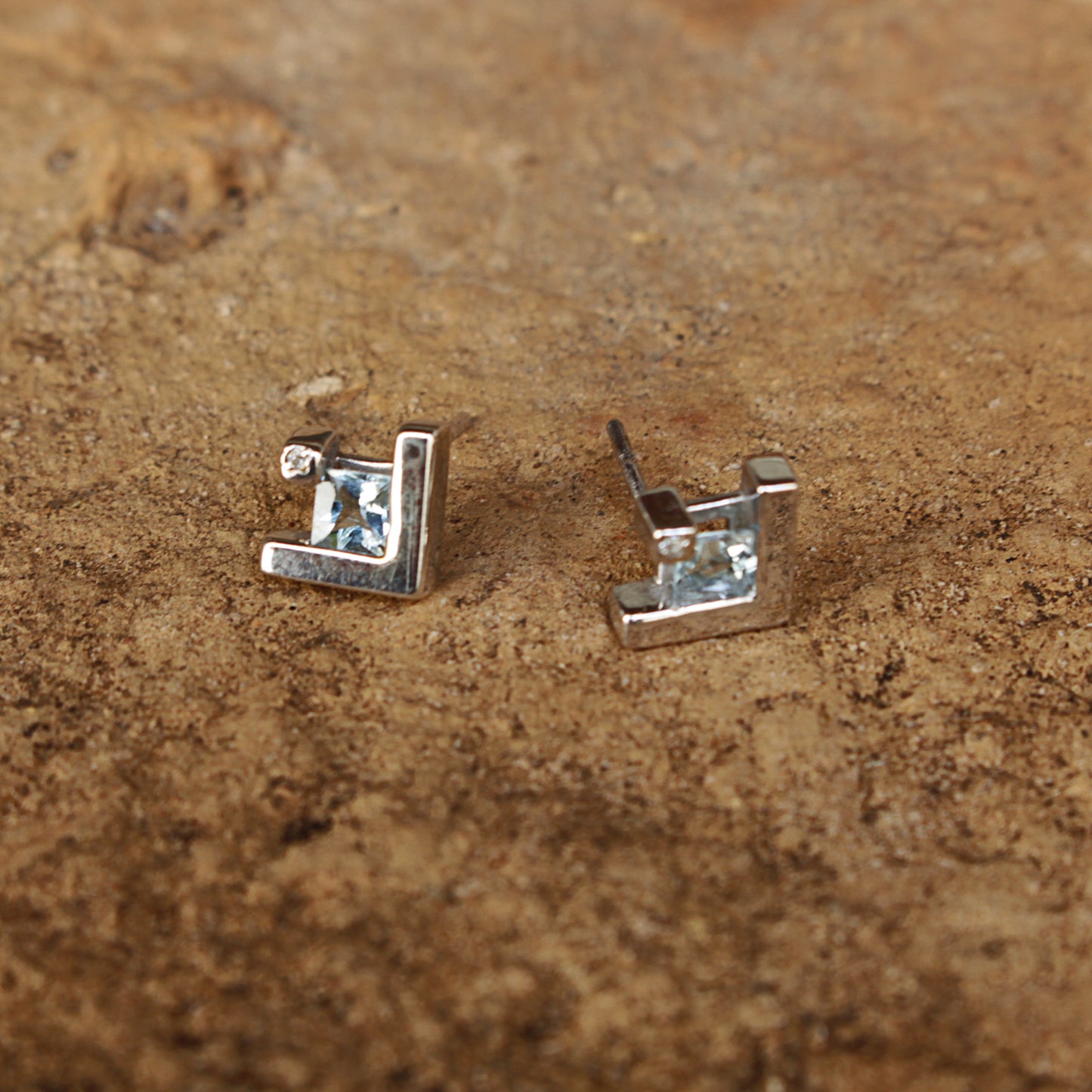 Pendientes oro blanco