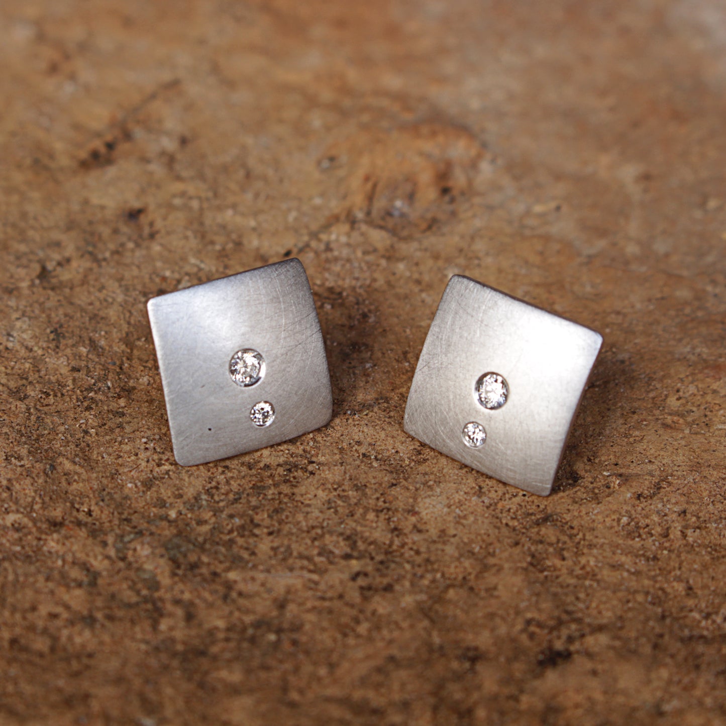 Pendientes oro blanco